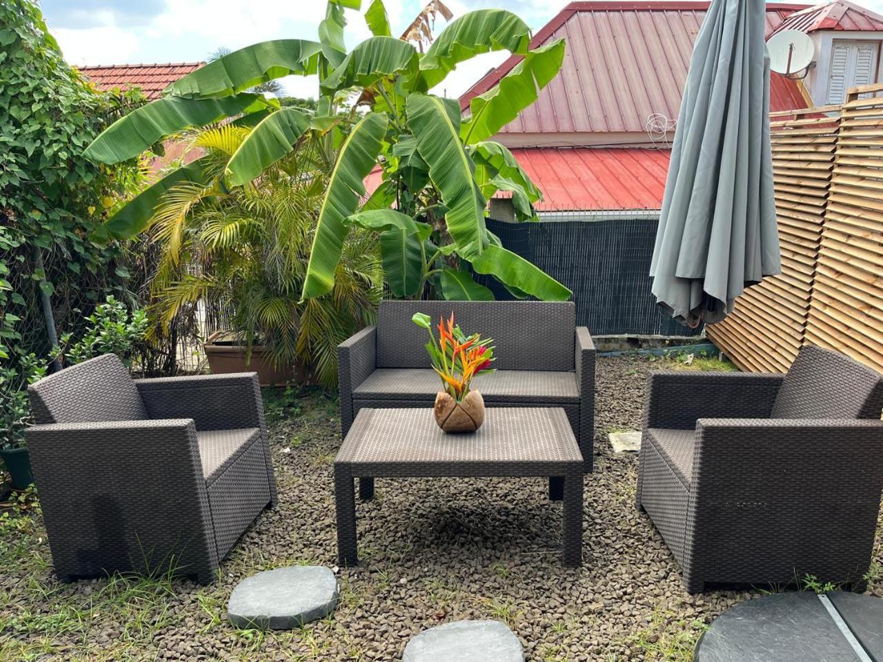 Agreable Appartement En Rez-De-Jardin A 450M De La Mer 圣安娜 外观 照片